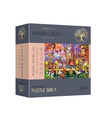 Trefl Пазл дерев'яний фігурний Чарівний світ 500+1 ел. (20156)