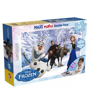 Пазли LISCIANI GIOCHI двосторонні DF SUPERMAXI 35 деталей FROZEN Олаф і друзі 46850