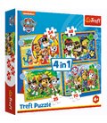 Пазлі Trefl 4 в 1 (34395). Nickelodeon Щенячий патруль