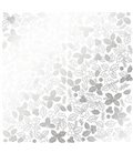 Лист одностороннього паперу з фольгуванням Фабрика Декору, Silver Winterberries White 30.5 см x 30.5 см, артикул FDFMP-25-008