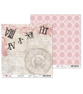Двосторонній папір, ROSA Romantic time 2, 1 лист , 30*30 см, артикул 481602-2