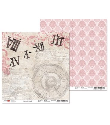 Двосторонній папір, ROSA Romantic time 2, 1 лист , 30*30 см, артикул 481602-2