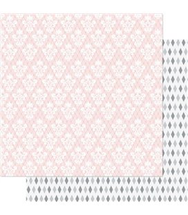 Двосторонній папір, Ruby Rock It Pink & White Charmed 30х30 см, артикул RR-SM21