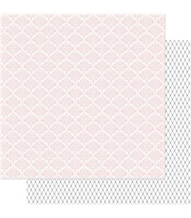 Двосторонній папір, Ruby Rock It Pink & White Lovely 30х30 см, артикул RR-SM38