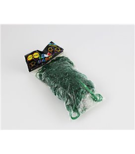 Набір резинок для плетіння гачком та кліпсами, Темно-зелений (005720)