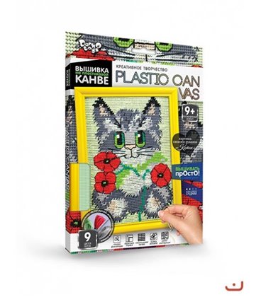 Вишивка на пластиковій канві PLASTIC CANVAS Кошеня Dankotoys (PC-01-02) (40910)