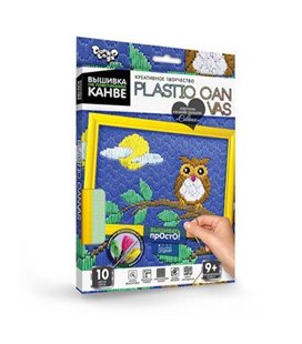 Вишивка на пластиковій канві з багетною рамкою Danko Toys Plastic Canvas: Повстання PC-01-10