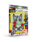 Вишивка на пластиковій канві з багетною рамкою Danko Toys Plastic Canvas: Кошеня PC-01-02
