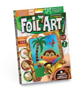 Аплікація кольоровою фольгою Danko Toys Foil Art Мавпочка FAR-01-05