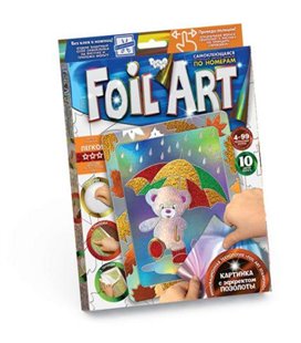 Аплікація кольоровою фольгою Danko Toys Foil Art Ведмедик FAR-01-03