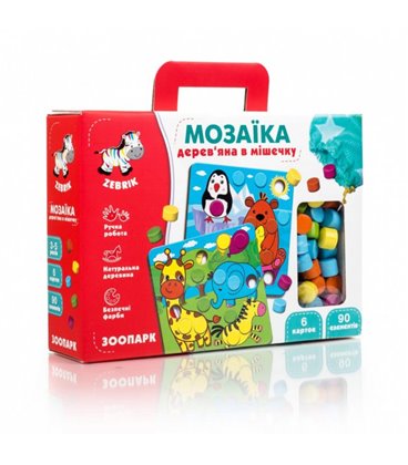 Дерев'яна мозаїка Vladi Toys 90 пр (igr0001259) Різнобарвний