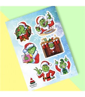 СтикерПак із новорічними наклейками 'Грінч. Грінч і Різдво. The Grinch. Grinch'