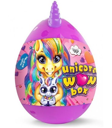 Детский игровой набор для творчества Яйцо Единорога Danko Toys Unicorn Surprise WOW Box Pink 35cm (GL_UNI_Pnb)