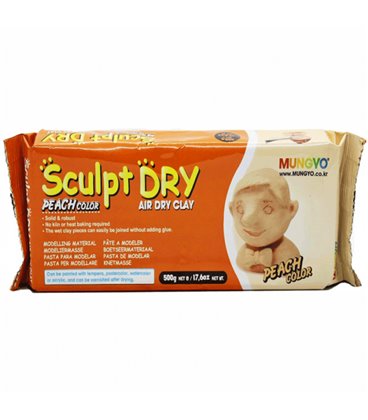 Маса для моделювання, персикова, самозастигаюча, 500г, ''Sculpt Dry'', MUNGYO