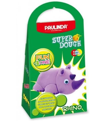 Маса для ліплення Paulinda Super Dough Fun4one Носоріг (рухливі очі) PL-1537