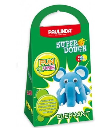 Маса для ліплення Paulinda Super Dough Fun4one Слоненятко (рухливі очі) PL-1543