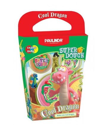 Маса для ліплення Paulinda Super Dough Cool Dragon Дракон рожевий PL-081378-15