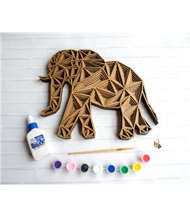 3D панно-розмальовка Слон, 24 * 30 см