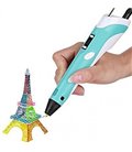3D ручка з LCD дисплеєм і еко пластиком для 3Д малювання 3DPEN-2 Блакитна