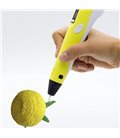 3D ручка з LCD дисплеєм і еко пластиком для 3Д малювання Pen 2 Жовта