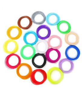 Набір PLA-пластика Plaset для 3D-ручки 200 метрів (20 кольорів)