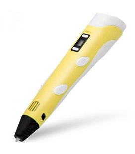 3D-ручка для малювання пластиком c LCD дисплеєм 3D Pen 2 Жовта (ft-314)
