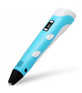 3D-ручка для малювання пластиком c LCD дисплеєм 3D Pen 2 Блакитна (ft-313)
