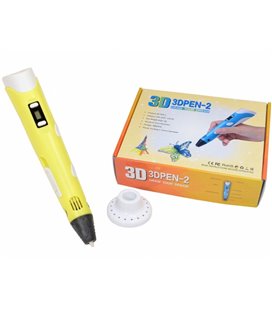 3D ручка Memos для малювання жовта з трафаретами