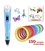 3D-ручка для малювання 3D Pen 2 і 150 метрів різнобарвного пластику з Трафаретами, Блакитна