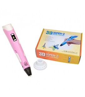 3Д ручка з LCD Дисплеєм 3D PEN для малювання Еко Пластиком, Рожева