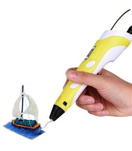 3D ручка для малювання Smart 3D Pen 2 з LCD дисплеєм жовтий