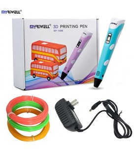 3D ручка MYRIWELL з LCD дисплеєм Blue