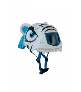 Дитячий 3D анімований шолом з ліхтариком Crazy Safety Білий Тигр