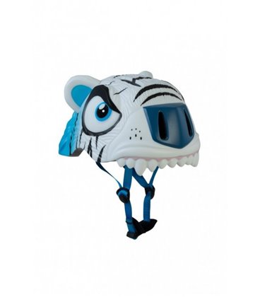 Дитячий 3D анімований шолом з ліхтариком Crazy Safety Білий Тигр