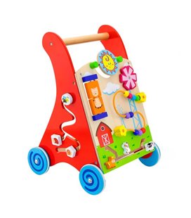 Дитячі ходунки-каталка Viga Toys з бізібордом (50950)