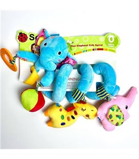 Розвиваюча іграшка спіраль SOZZY S-3 Слон синій