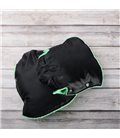 Муфта рукавички роздільні, на коляску / санки, універсальна, для рук, зелений плюш мінкі (колір - чорний) 149 Світлана-К.