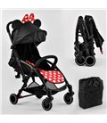 Коляска прогулочная детская 'JOY' (футкавер, съемный бампер, сумка-чехол). Black and red 75407