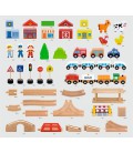 Дерев'яна залізниця Viga Toys 90 ел. (SKU-50998) 48 x 9 x 42 см