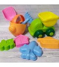 М'який набір для гри в пісочниці Beach Toys із зеленою машинкою (858-7-1)