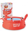 Дитячий басейн надувний для дачі від 3 років 183х51см 880л Intex Easy Set Happy Crab