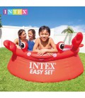 Дитячий басейн надувний для дачі від 3 років 183х51см 880л Intex Easy Set Happy Crab