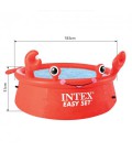 Дитячий басейн надувний для дачі від 3 років 183х51см 880л Intex Easy Set Happy Crab