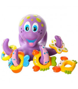 Іграшка для купання Limo Toy AQ 0001 O Восьминіг з кільцебросом (AQ 0001-RT)